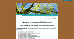 Desktop Screenshot of homeschoolchristian.com